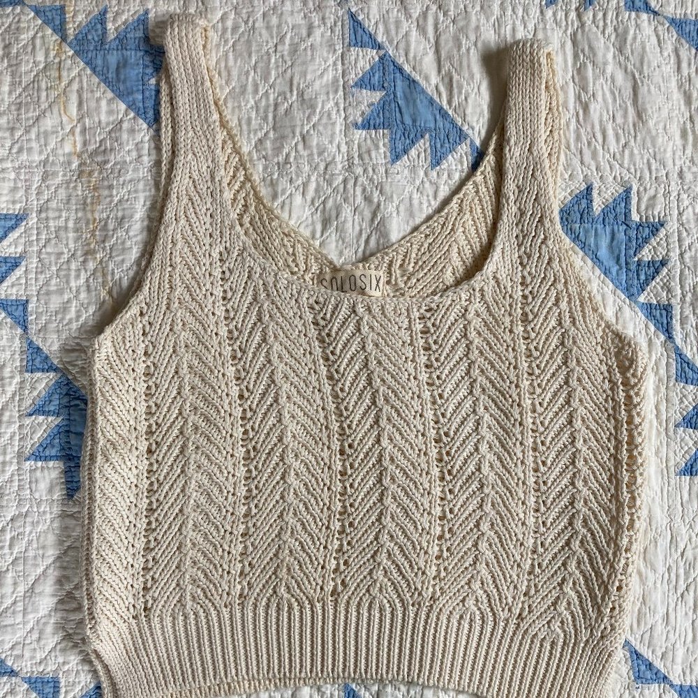 Knit tank ivory